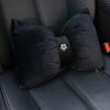 1PC Quality Soft Plush Bowknot Car Neck Pillow Auto Headrest Seat Support Waist Pillows Camellia Flower Car Interior Accessories