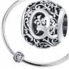Charms Letter Q Pendant Pr 925 Bead Flower Twig Letter