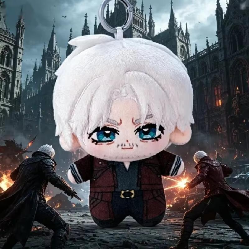 10cm Devil May Cry Dante Plush Keychain Soft Stuffed Doll Anime Peripheral Pendant For Devil May Cry Dante Anime Fans Collection