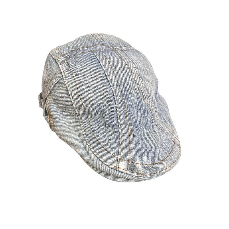 Denim Beret Hat For Women With Breathable Cotton Material For Fall Winter Fashion