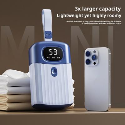 Asciugatrice Portatile Silenziosa a Risparmio Energetico Asciugatura Rapida Pieghevole Macchina per Bucato con Timer Intelligente Temperatura Regolabile Asciugatrice per Viaggio