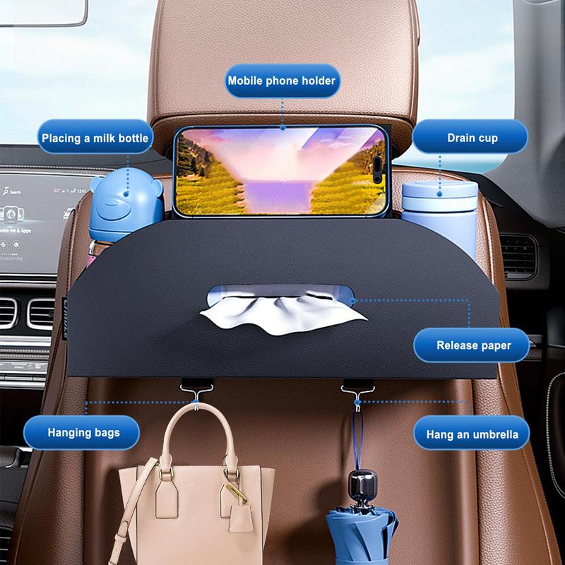 Back Seat Car Organizer Car Seat Cup Holder Attachment Car Organization For Kids Cup Holder Storage Tissue Box Storage Box