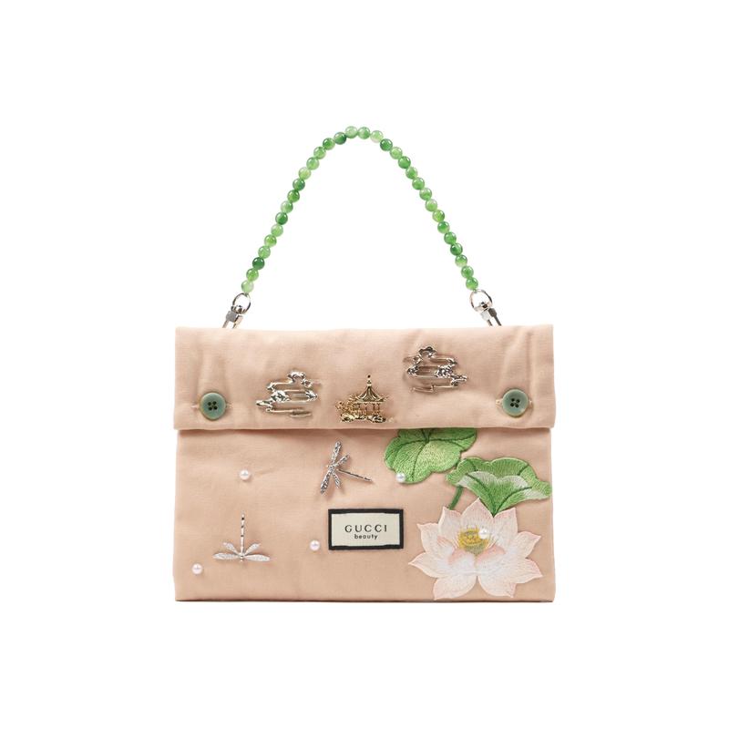 Gucci Cosmetic bag/toiletry bag [Customized Bag] Pink Envelope Portable Moonlight over Lotus Pond Ancient Style Fresh moonlight over lotus pond розовый