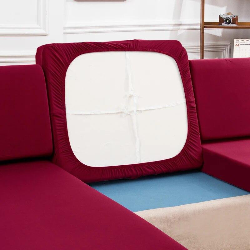 Elastic Solid Corner Sofa Seat Cover Stretch Sofa Cushion Cover Sofa Slipcover for L Shape Chaselong Armchair Plain Dyed