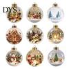 Ornamenti per Albero di Natale Ornamento Storia Luminosa, Mini Scena Festiva in Palla Decorazione da Appendere, Sfere Acriliche Luminose Ciondolo Trasparente per Natale