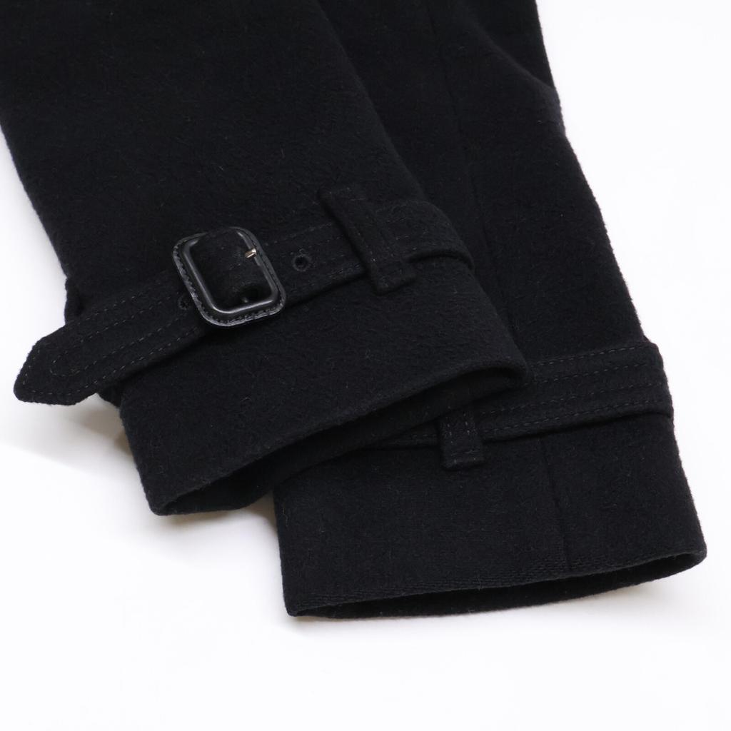 BURBERRY 3884842 Black wool x cashmere trench coat coat US4 blackUsed