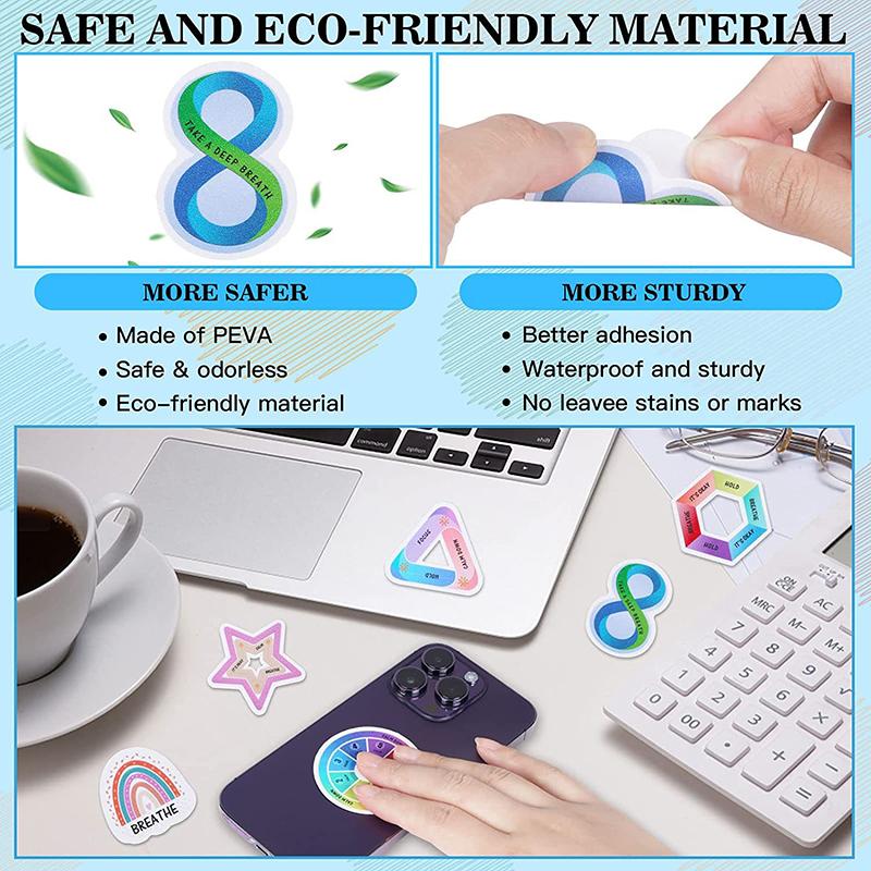 Kids Favors Breath Calm Anxiety Sensory Stickers Anti Stress Tactile Calm Stickers Self Adhesives Decals For Stationery Sticker
