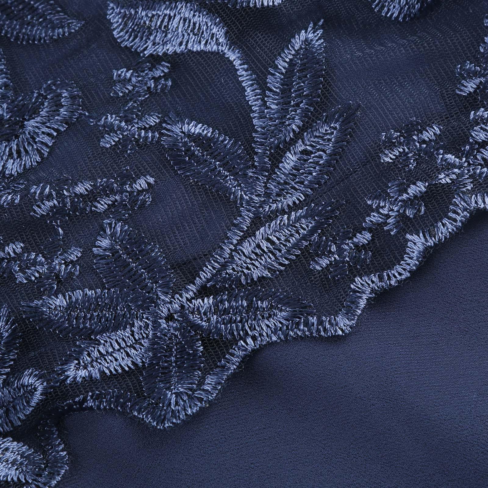 Женское повседневное модное кружевное лоскутное платье средней длины с вышивкой — фото 7