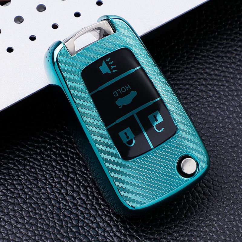 Carbon Fiber TPU Car Key Case Cover for Buick Chevrolet Cruze Opel Vauxhall Insignia Astra J Zafira C Mokka Encore Accessories