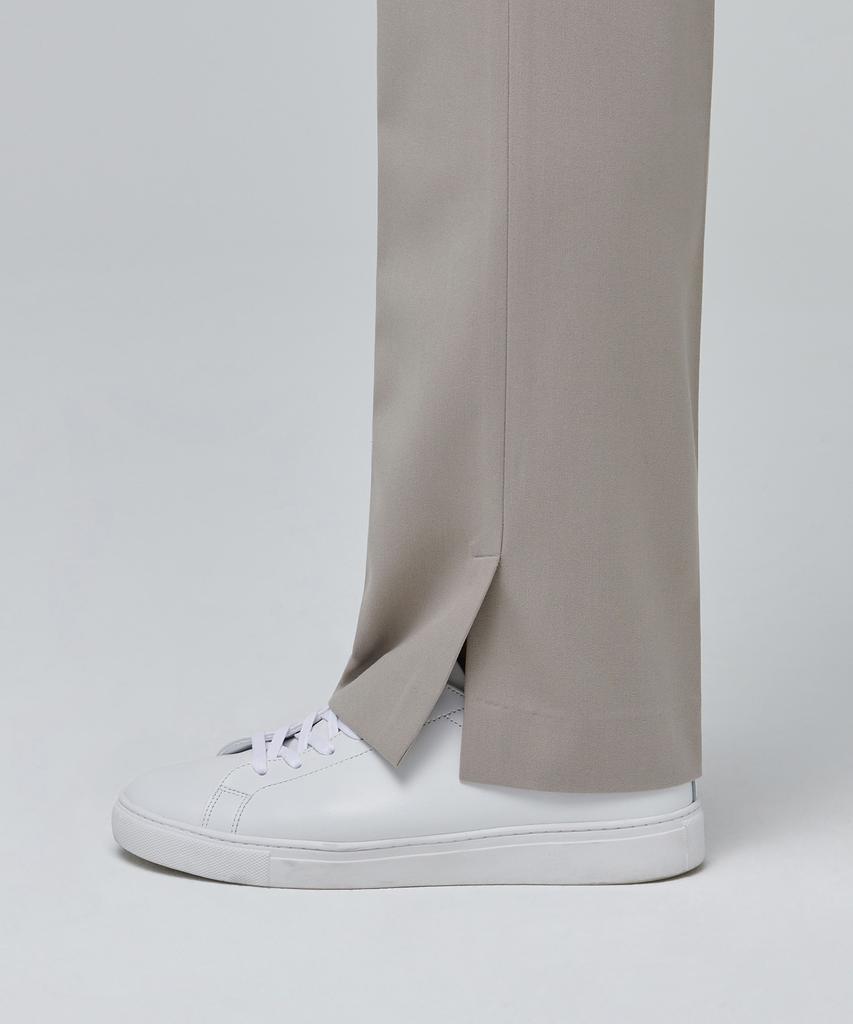 MUSINSA STANDARD Semi-Wide Slit Hidden Banding Slacks [Light Beige]
