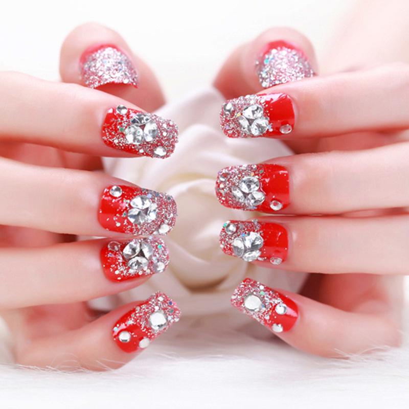 

Red Bridal Photo Studio Removable False Nails Set
