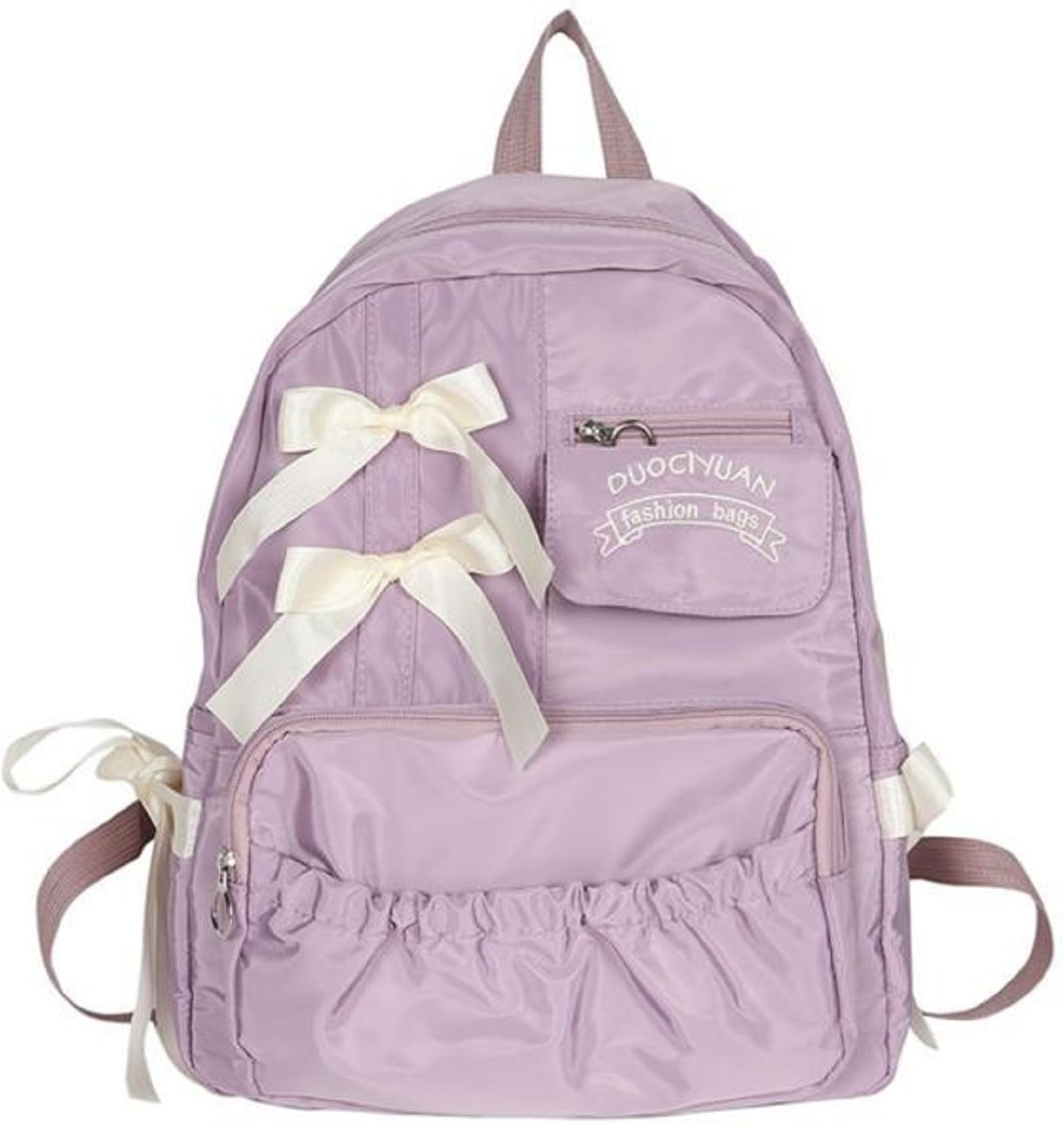 

Синий Ритм Женский Рюкзак с Лентой, Легкий, Большой Вместимости, Повседневный Рюкзак для Девочек, Старшей Школы, Средней Школы и Начальной Школы