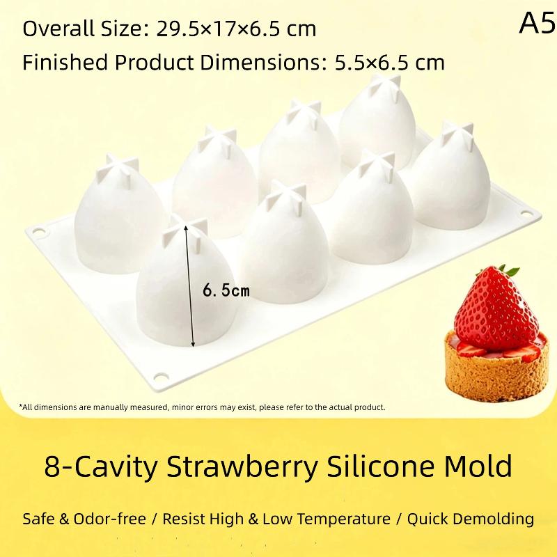 1Pcs Raspberry Fruit Series Cake Silicone Mold Mango Baking Mousse Mould Strawberry French Dessert Mousse Mold