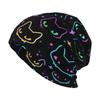 Colorful Cat Print Warm and Soft Knitted Hat Lightweight Casual Hat Type Loose Chemotherapy Hat Cancer Patient Headwear Gift