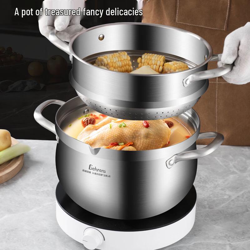 Behrens Penguin 24cm 3-Ply Stainless Steel Steamer Pot