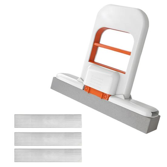 Mini Foldable Desktop Mop Portable Small Cleaning Mop Wet Dry Cleaning System Squeeze Lift Technology Office Mop