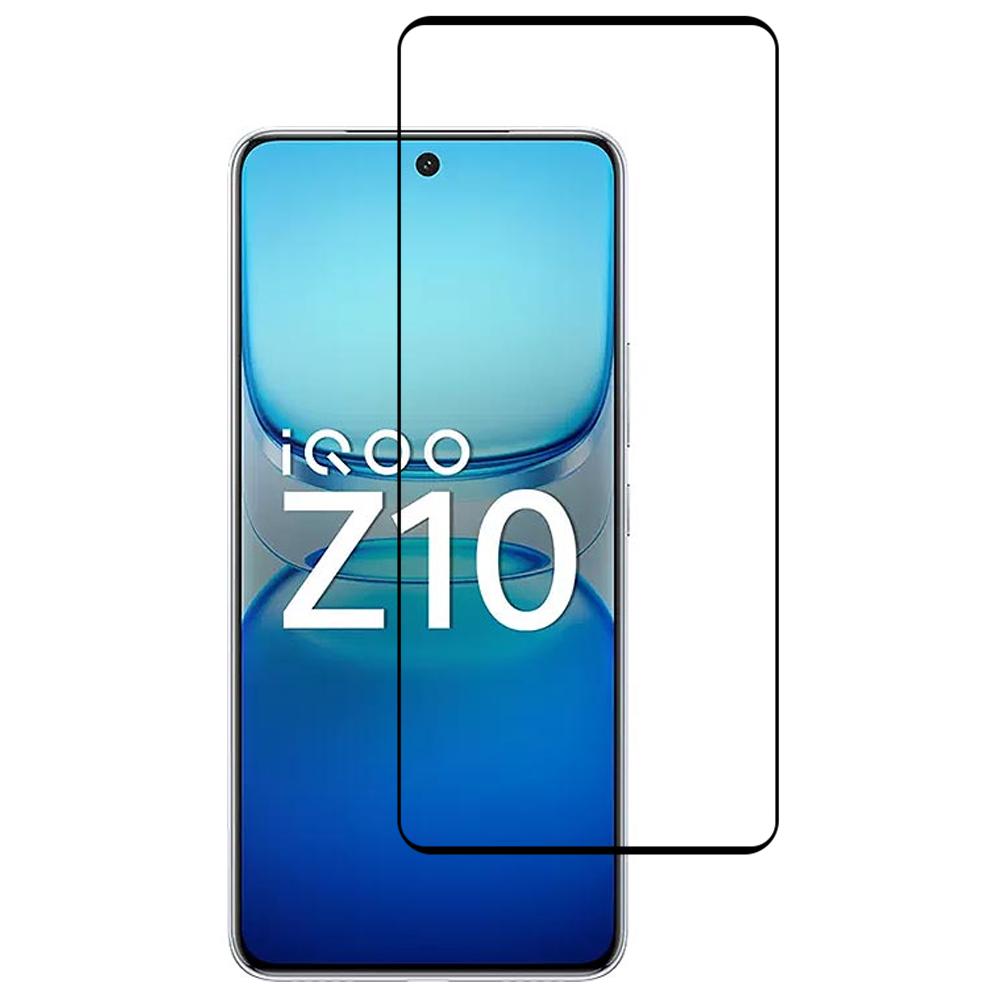 

For vivo iQOO Z10 5G Silk Printing Screen Protector 3D High Aluminum-Silicon Glass Film As Shown A
