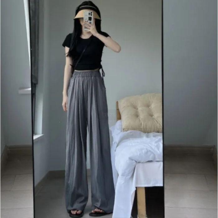 

Женские новые летние свободные узкие прямые повседневные брюки с высокой талией универсальные брюки XXL