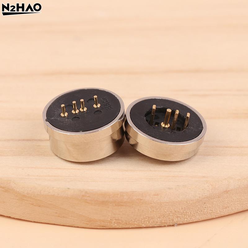 1Set  4Pin Male Female 360 ° Blind Suction Waterproof Magnetic Pogo Pin Connector Spring Loaded DC Signal Transmission Charging