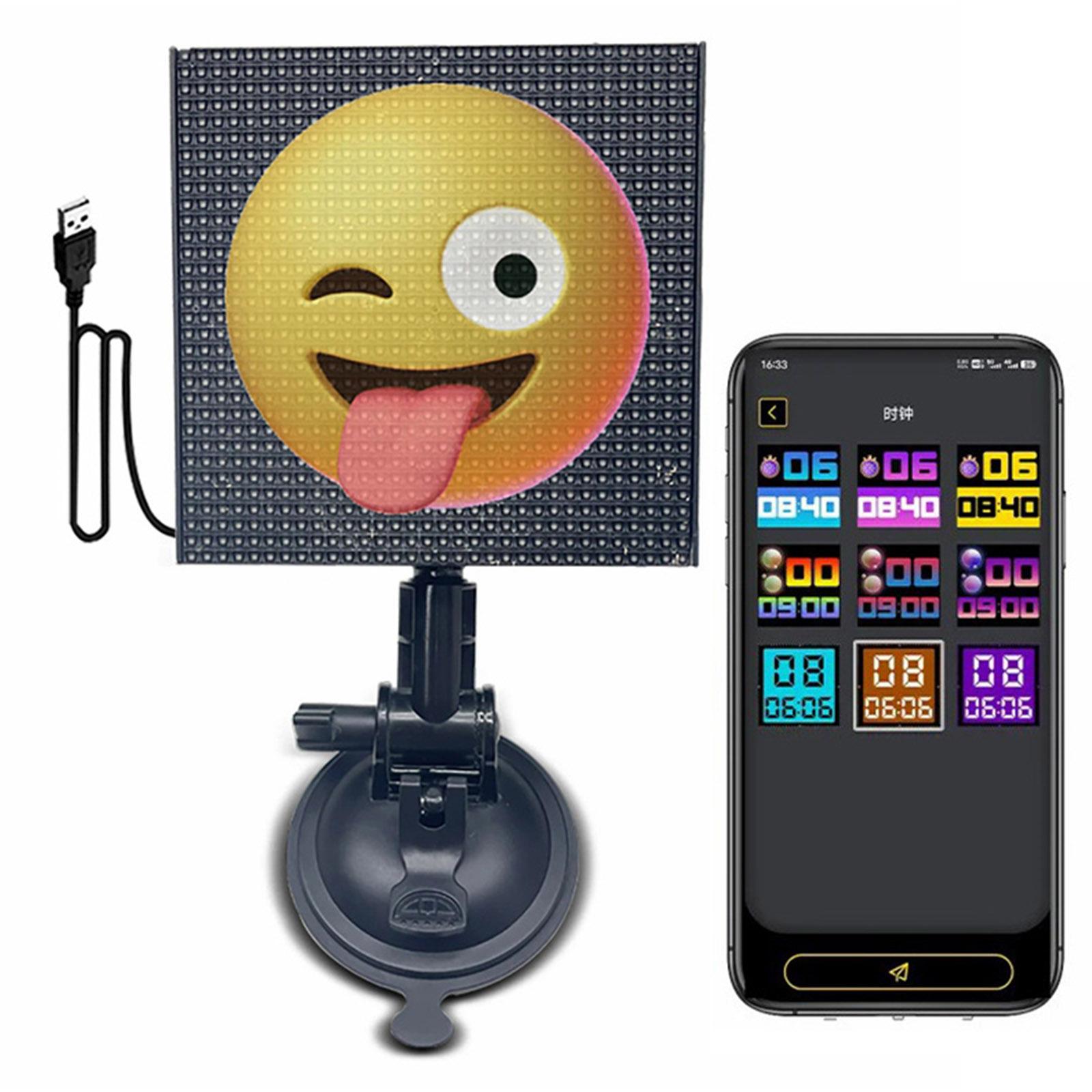 

HCZ-01 Car LED Image Display Screen Bluetooth-compatible App Control Car Rear Window Message Board Type A