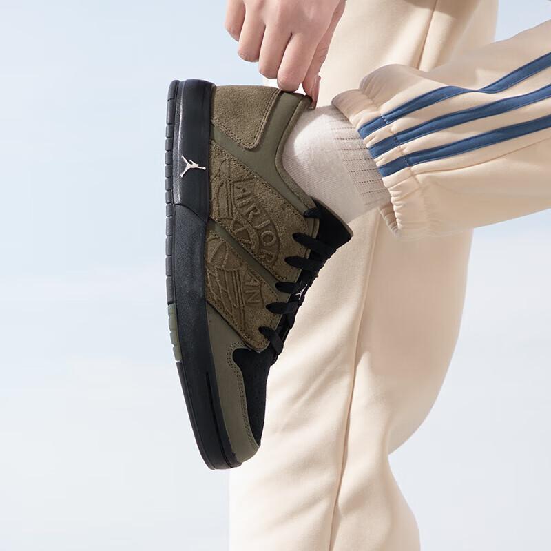 Air Jordan Nu Retro 1 Low GS Cargo Khaki Kids Sneakers Green Medium-Olive Light-Bone FB4412-200