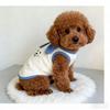 Spring New Japanese and Korean Ins Fengde Velvet Cotton Pet Dog Dog Cat Clothes Teddy Bear VIP Embroidered Vest