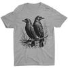 Vintage Crow Graphic Tee Wildlife Bird Design Cotton Men’s Unisex T-Shirt