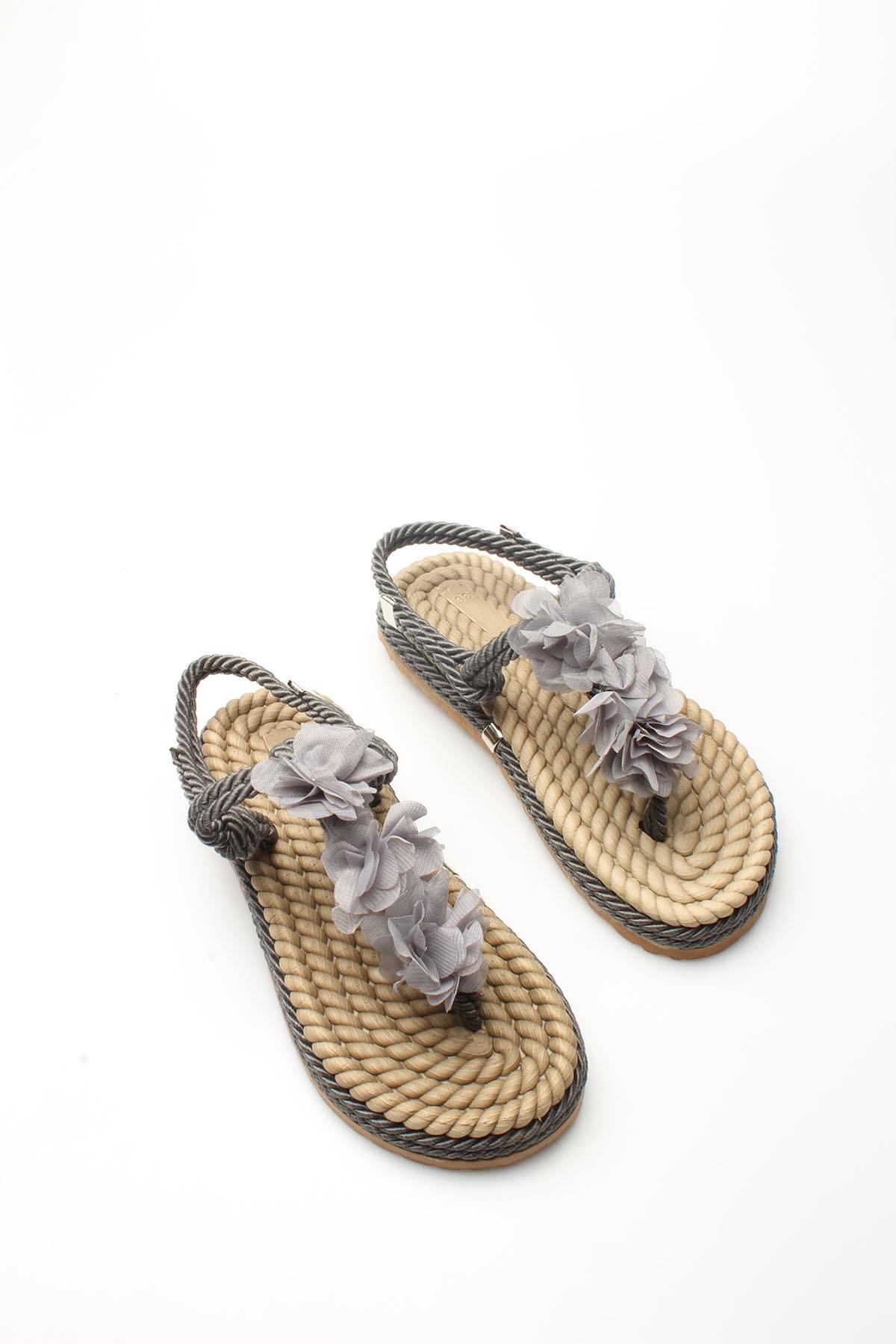 

Gray Rope String Women s Sandals 36 серый