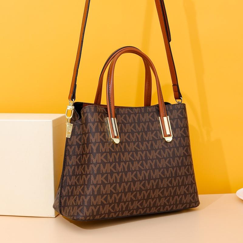 Spring and Summer New Women's Bags Fashion Printed Letter Handbags Retro Large-capacity Tote Bags Shoulder Messenger Bags