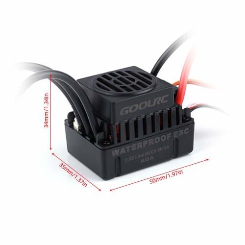 GoolRC Combo Set: 3650 4300KV Motor, 60 Brushless ESC, 20kg Servo with 25kg Servo Arm for 1/10 Scale RC Cars, Trucks, and Off-Road Use