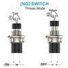 20pcs 1A 250VAC SPST Mini Pushbutton Switches Normally Open(NO) Black & Red Cap Momentary Push Button Switch