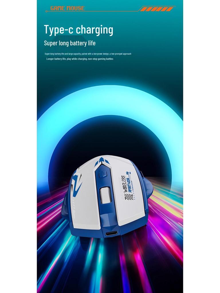Silent Rechargeable Bluetooth Wireless Mouse for Office & Gaming - Universal Laptop Accessory