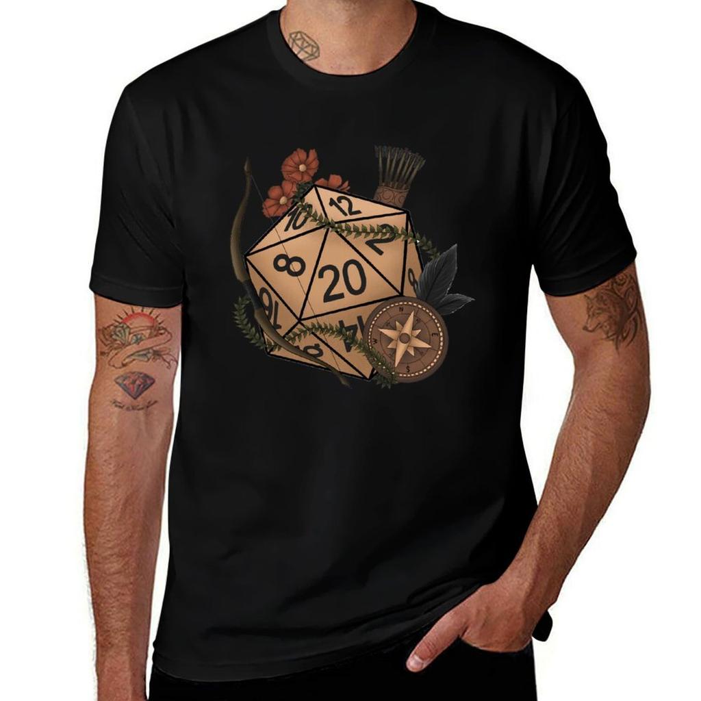 Ranger Klasse D20 Tabletop Gaming Würfel T-Shirt Lässiges Mode Print Tee Top