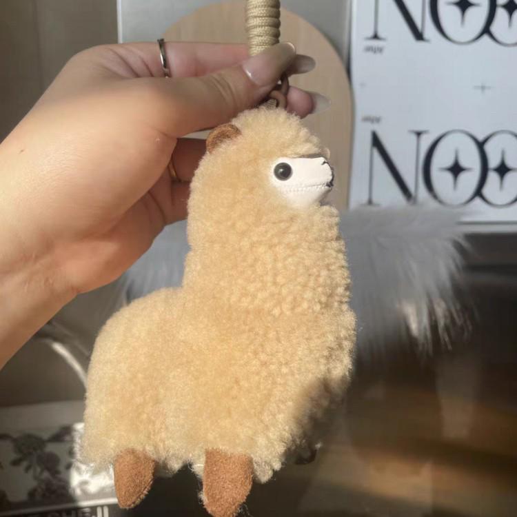 Alpaca Wool Keychain: Plush Doll Bag Charm & Hanging Ornament Gift