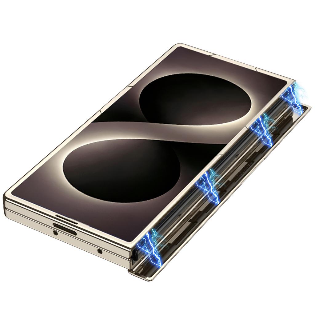 Clear Case for Samsung Galaxy Z Fold 8 Ultra Built-in Kickstand Hinge Full Protection Shockproof Foldable Phone Cover