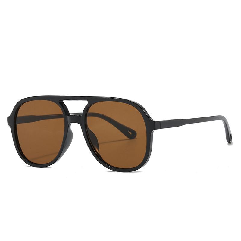 Non-polarized Fashion Large Frame Women's Sunglasses Toad Design Leopard Double Beam Sunglasses for Men Goggles Fishing Driving Sunshine
