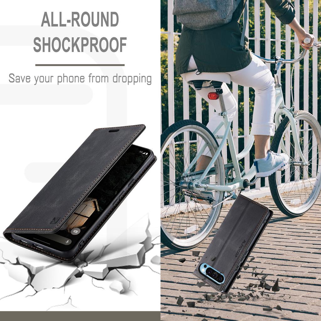 For Google Pixel 6/6 Pro/7a/Pixel 8/Pixel 8 Pro/Pixel 9/Pixel 9 Pro/Pixel 9 Pro XL/Pixel 9a Retro Luxury Style Flip Stand Anti-Drop Wallet Phone Case