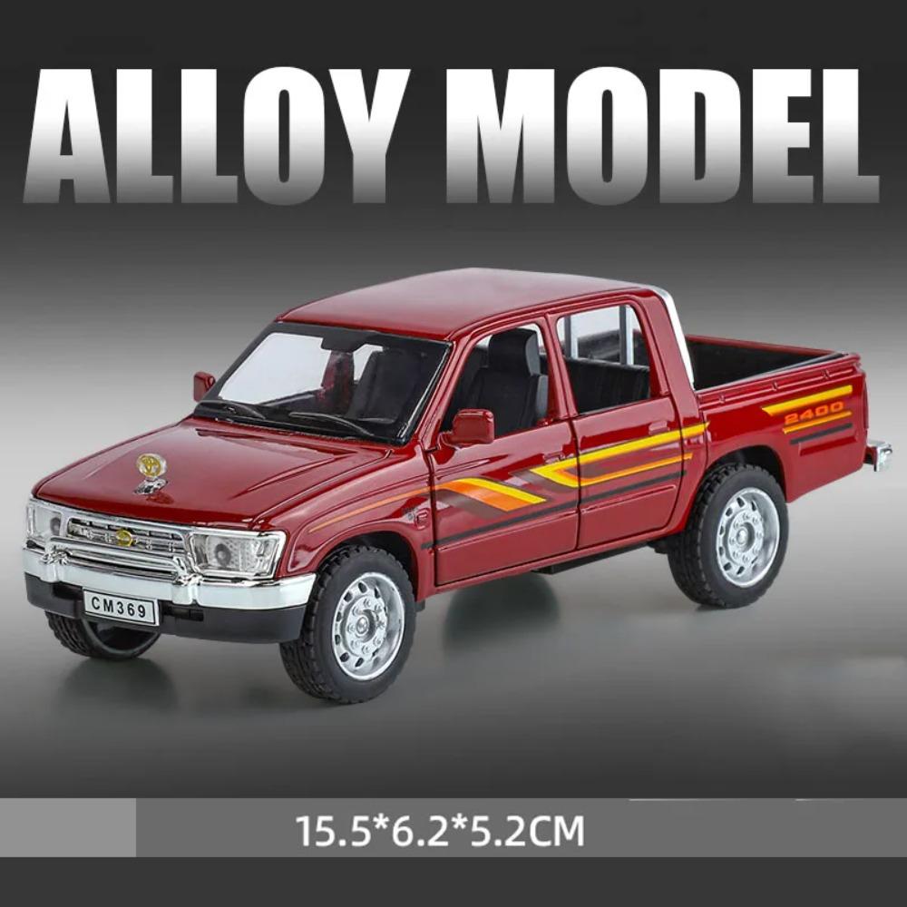 1:32 HILUX RAM MAMMOTH Model Car Toy Alloy Diecast Sound Light Pull Back Shock Absorption Off-road Pickup Vehicle Boys Gifts
