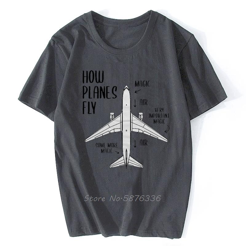 Novelty How  Fly Engineer Pilot Airplane TShirt Mens Short Sleeves Oversized Hip Hop  Printed T Shirts Top Tees