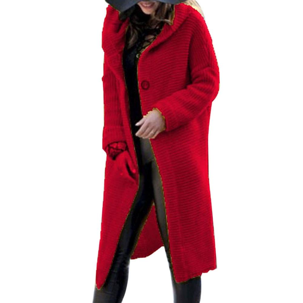 Autumn and Winter Sweaters, Plus Size Cardigans, Knitted Sweaters, Women's Mid To Long Jackets