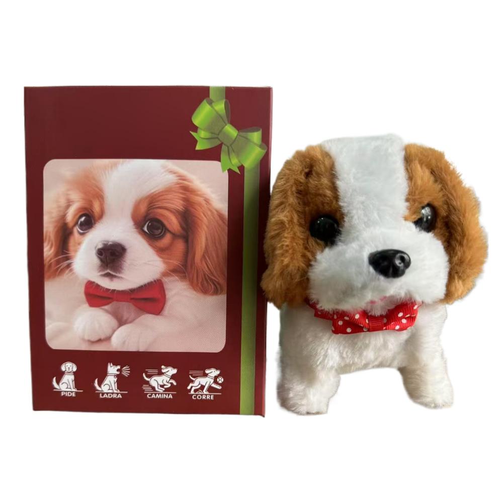 Realistic Plush Simulation Smart Dog Called Walking Plush Toy Can Walking And Call Electric Plush Robot Pet Dog Toddler