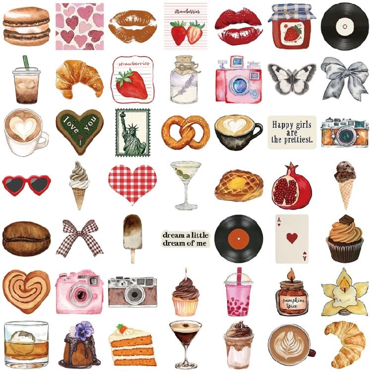 50Pcs Waterproof Removable Stickers For Laptop Luggage Vintage Design Creative DIY Travel Decals