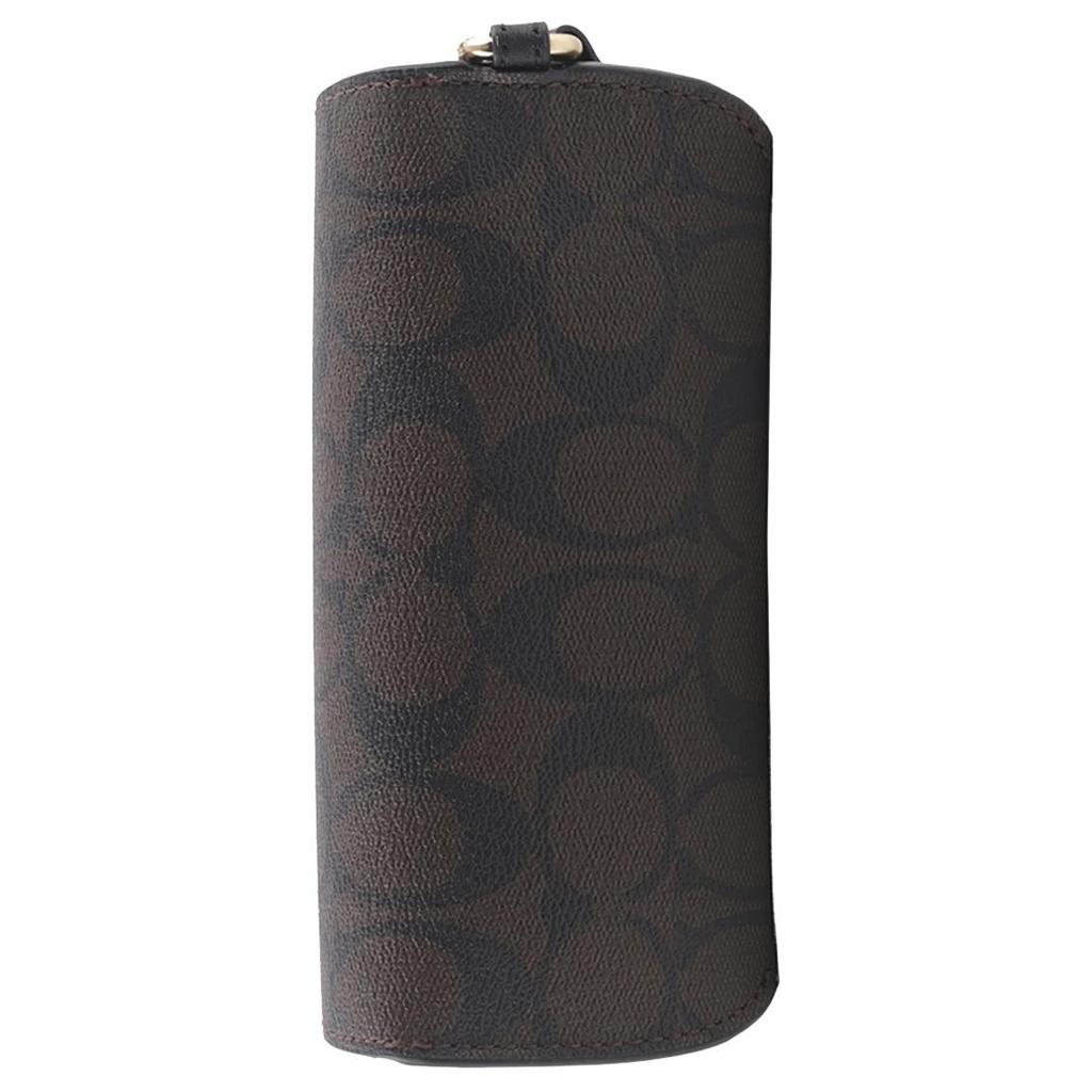 New COACH Sunglass Case Eyeglass Pouches Dark Brown 73639-IMAA8