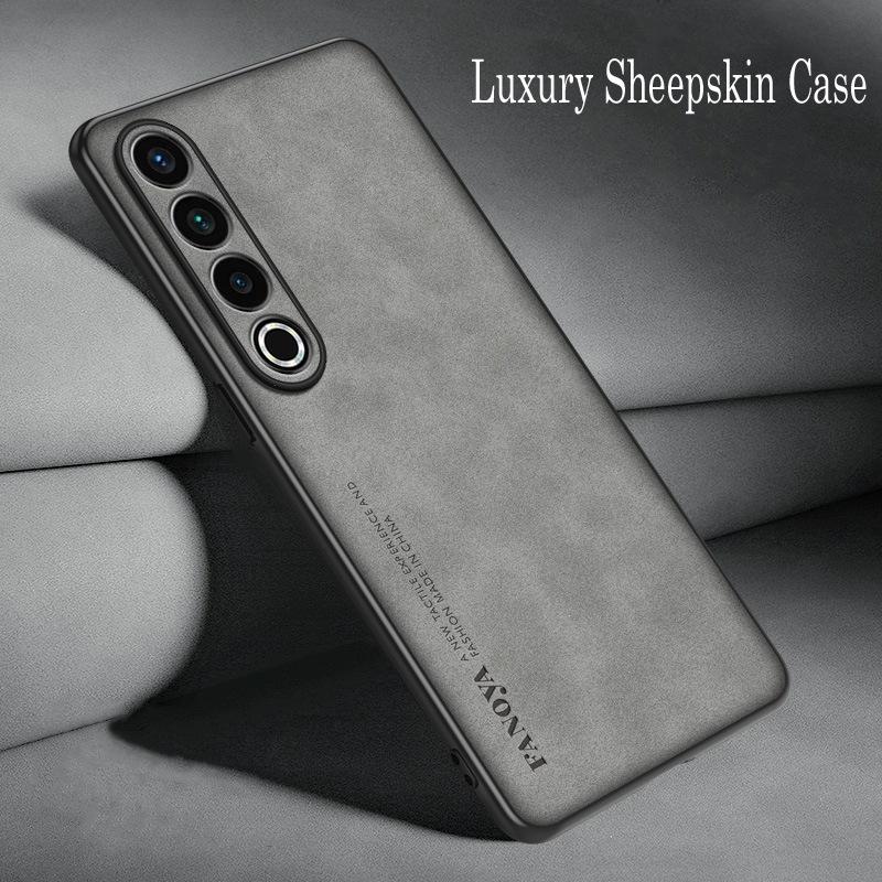 For Meizu 21 Pro Meizu21 Luxury Sheepskin Leather Shockproof Silicone Case For Meizu 21 Note 20 Pro Phone Case Cover Coque