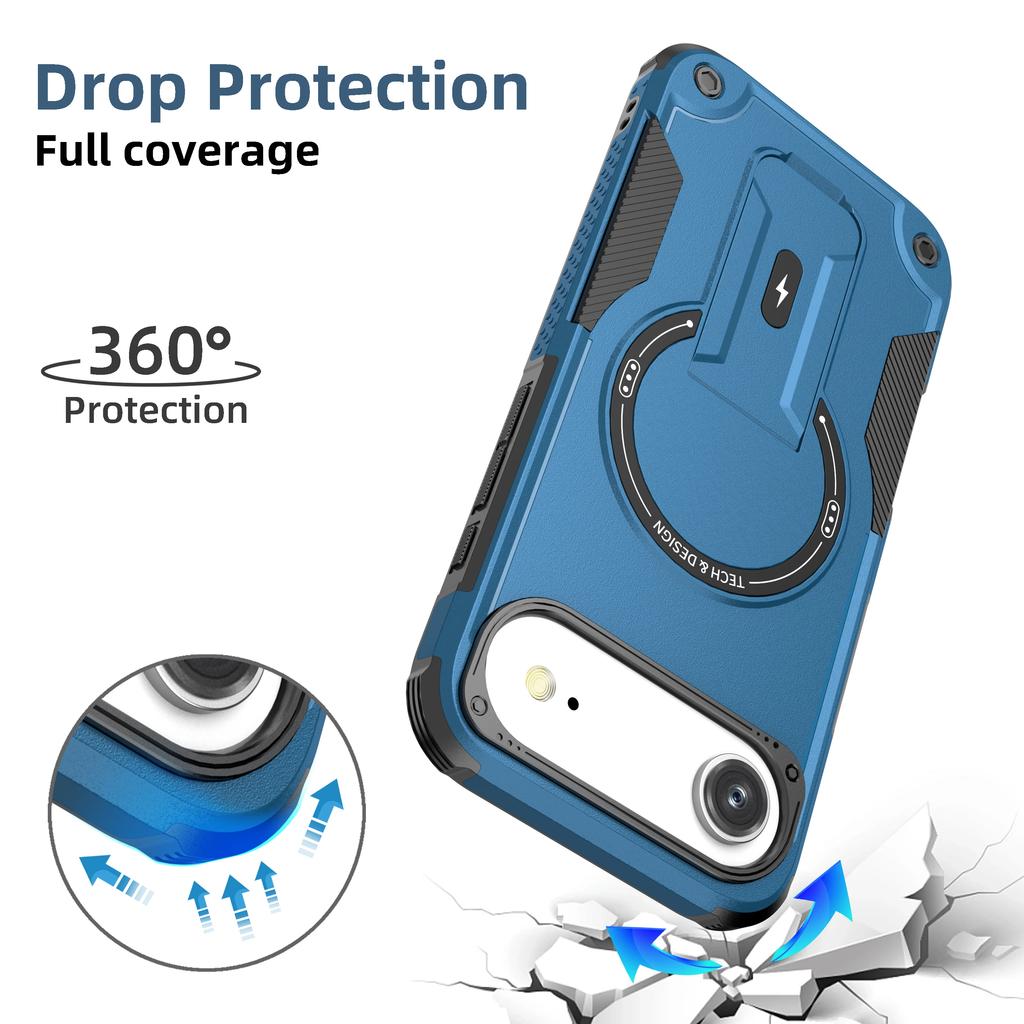 Anti-Drop Kickstand Holder Coque Case for Iphone 17 Air 16e Iphone17 15 14 Pro Max 16 Plus 12 13 Pro Dual Layer Funda Cases