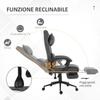 Ergonomic Office Chair with Adjustable Height, Armrests and Footrest, 66x70x115-123 cm, Grey