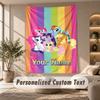 My Little Pony Tapestry, Personalized Custom Text, Wall Hanging Tapestry For Living Room Home Wall Decor