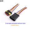 2/5/10 Sets HID 1/2/3/4/5/6 Pin Way Waterproof Electrical Wire Connector with 10CM 18AWG Wire for Car/Truck Harness Wiring