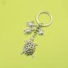 Antique Silver Ocean Turtle Alloy Keychain Pendant