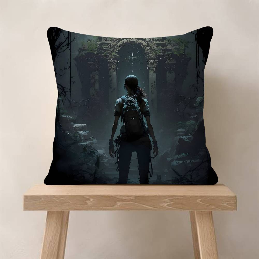 Tomb Raider Game Laracroft Pillowcase Toon Gift Cushion Cover Bedroom Home Sofa Chair Seat Decor Pillow Case